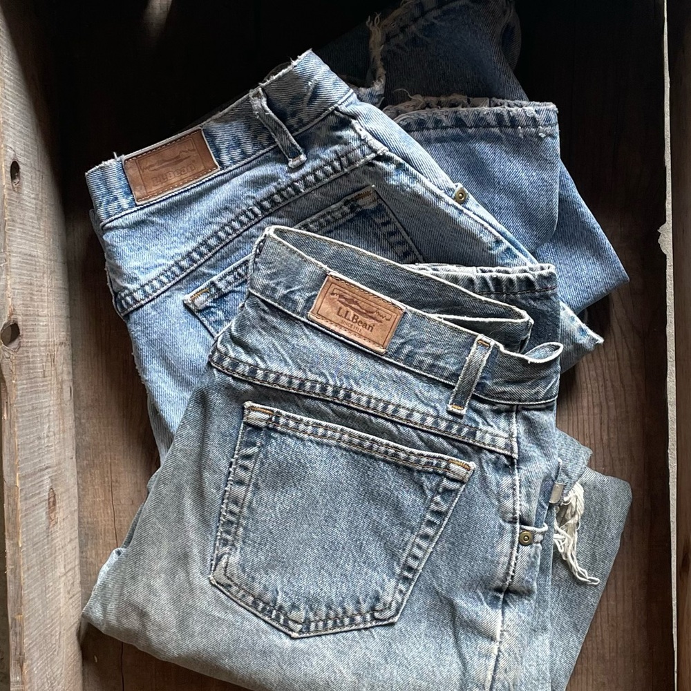 Vintage 90's LL Bean Distressed Denim Jeans Size 33/34 Mens Unisex - Set of 3